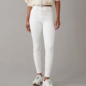AE White Denim Skinny Jeans 10 X-Short Petite Inseam 24.5 Next Level Stretch